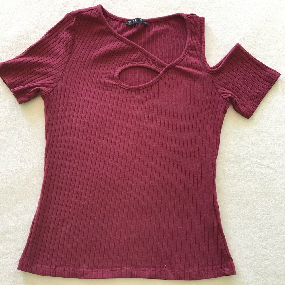 SHEIN cut-out tshirt
